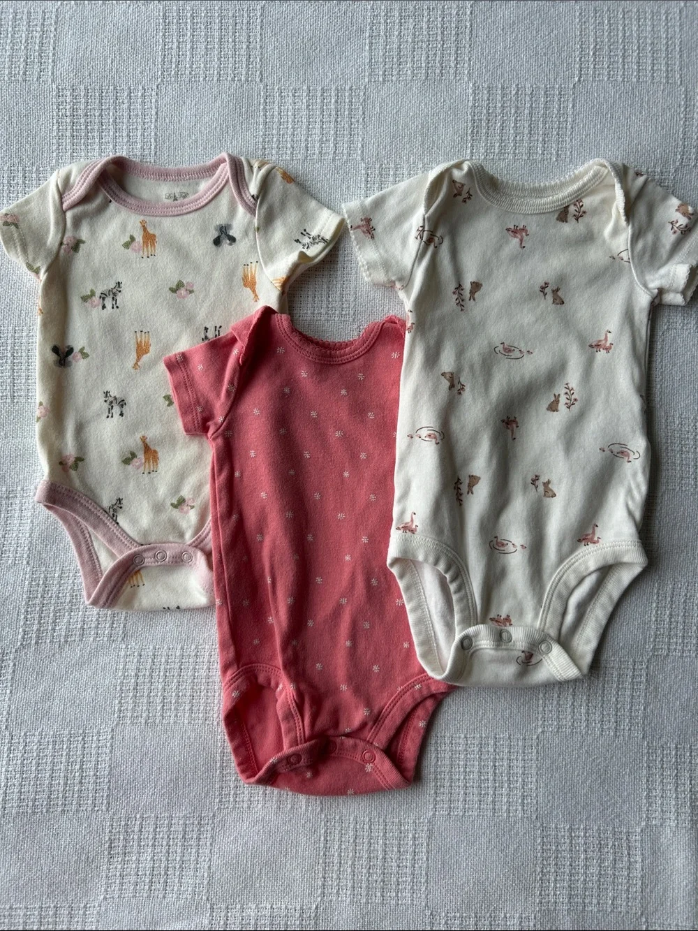 9 Girls Onesies size 0-3 months